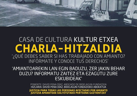 Bidelagun Fundazioak amiantoaren esposizioari buruzko jardunaldi bat antolatu du